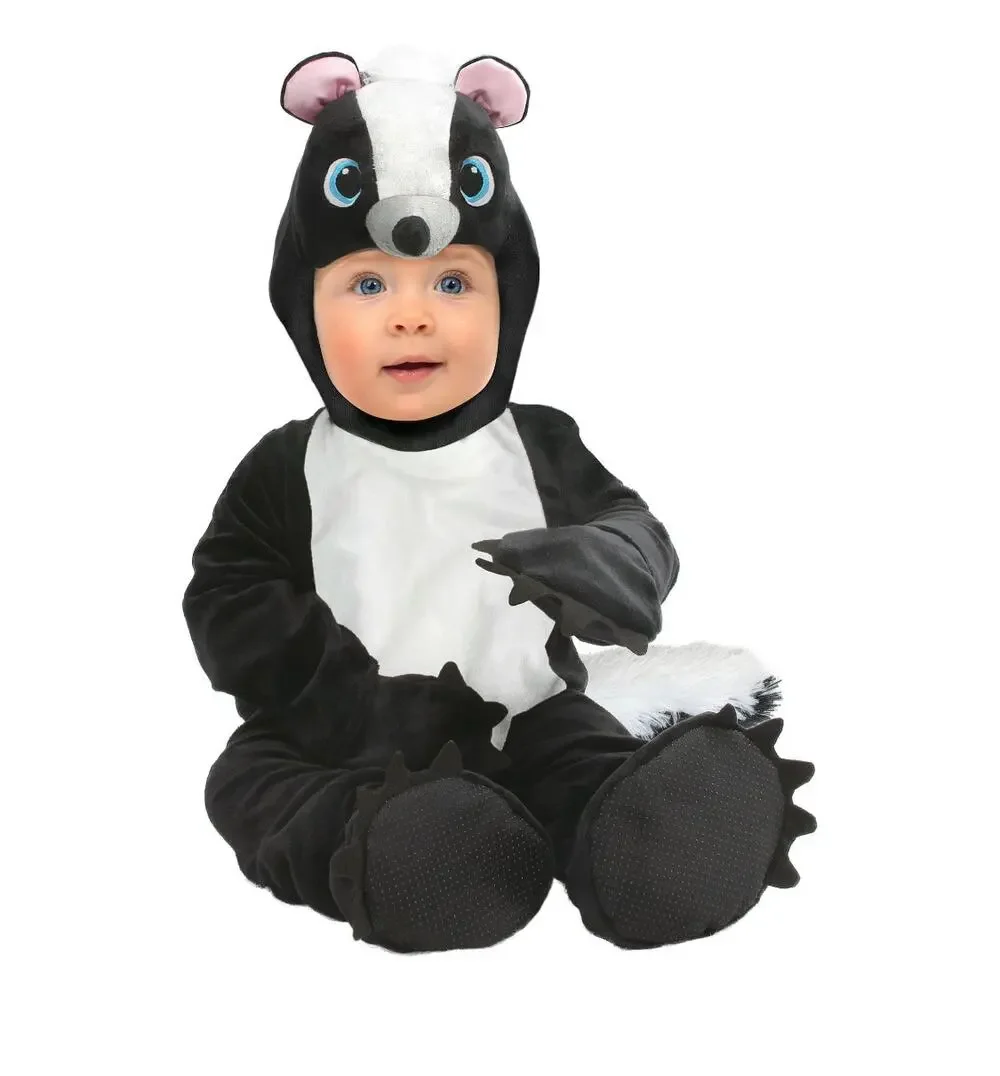 Infant Way to Celebrate Skunk Halloween Costume 0-6M, Black and White